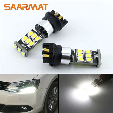 Pcs White Pwy W Pw W Smd Led Bulbs Drl Daytime Running Light Turn