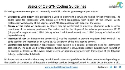 Ppt Basics Of Ob Gyn Coding Guidelines Powerpoint Presentation Free