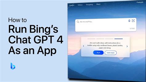 How To Run Bing's Chat GPT 4.0 As Windows App - YouTube