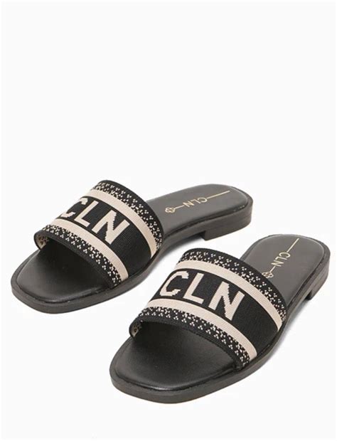 Preloved Cln Cecilia Flat Slides Womens Fashion Footwear Flats