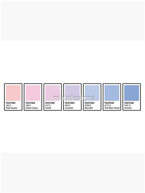 "Pastel PANTONE Color Palette" Poster for Sale by miabdesigns | Redbubble