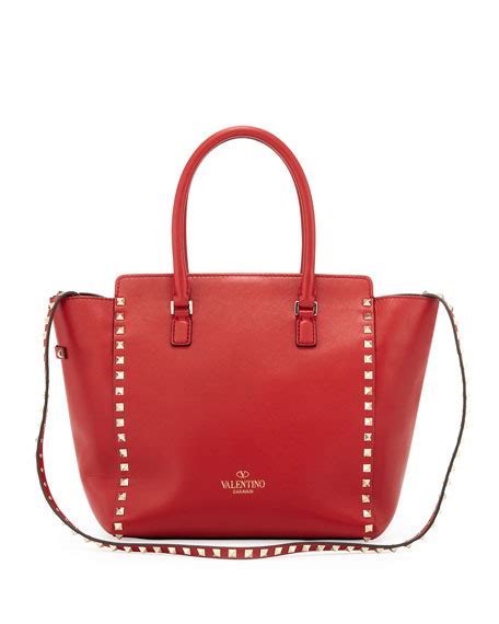 Valentino Rockstud Tote Bag Red