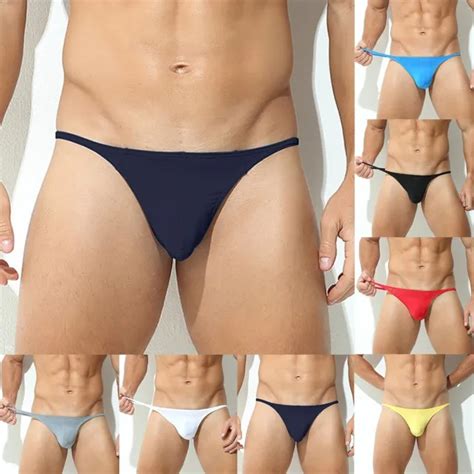 MEN SEXY THONGS Briefs Low Rise G String Pouch T Back Underwear Bikini Panties PicClick CA