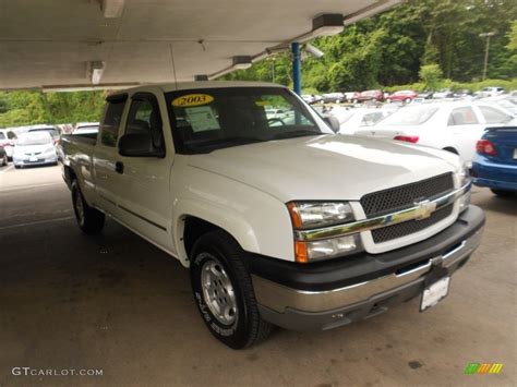 2003 Summit White Chevrolet Silverado 1500 Ls Extended Cab 4x4 67961882 Car