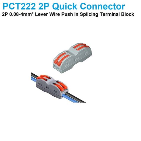 2 In 2 Out WAGO PCT 222 Universal Compact Wire Wiring Connector UGE