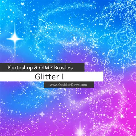 Glitter I Photoshop & GIMP Brushes | Obsidian Dawn