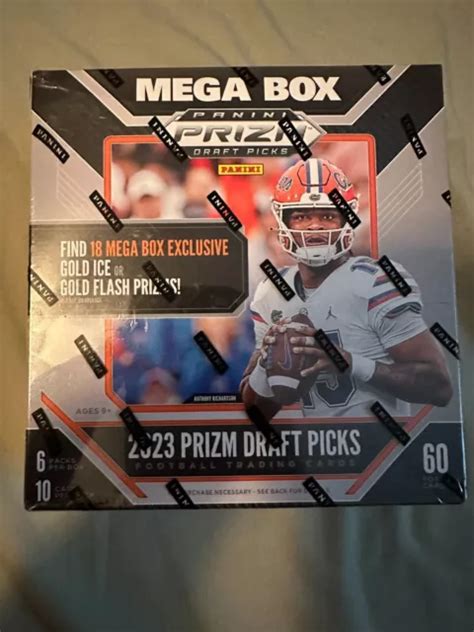 2023 Panini Prizm Draft Picks Football Mega Box Gold Ice Gold Flash