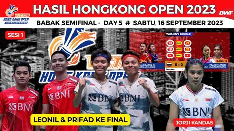 Hasil Hongkong Open Hari Ini Day Leonil Prifad Ke Final