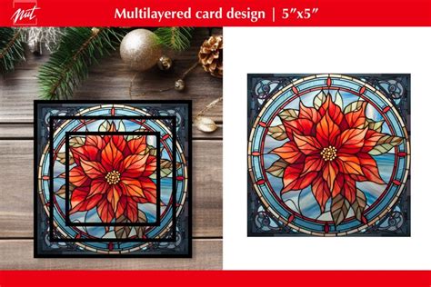 Stained Glass Cards Christmas Stained Glass Printable Card