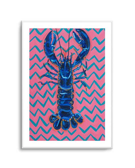 Lobster Langoustines Pop Art 2 By Alice Straker Art Print Australia Art Print Extra Large