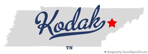 Map of Kodak, TN, Tennessee