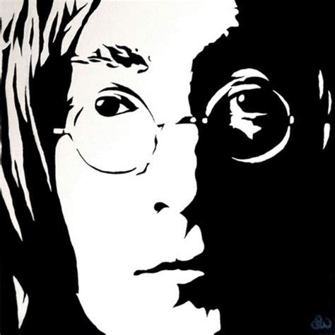 John Lennon | Silhouette art, African art paintings, Line art drawings