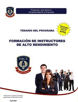 Calaméo Formacion De Instructores de Alto Impacto IMCE 2020