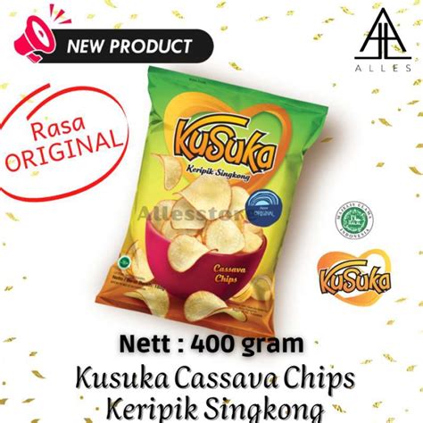 Jual Kusuka Keripik Singkong Rasa Original Keripik Besar Cassava 400