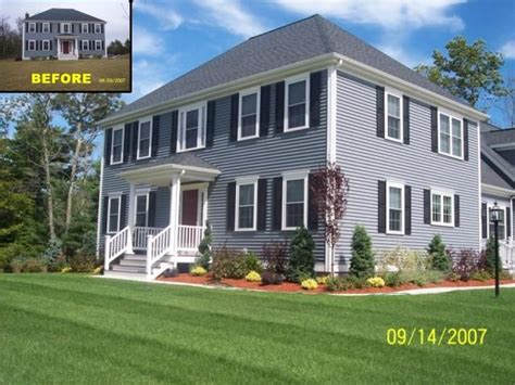 Colonial home landscaping, Landscape construction, Yard landscaping