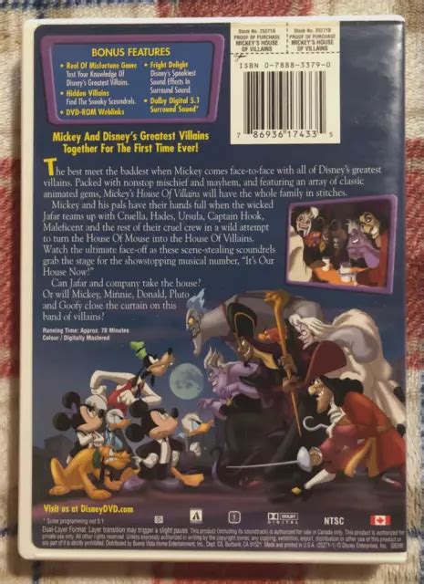 Disney Mickey S House Of Villians Halloween Dvd No