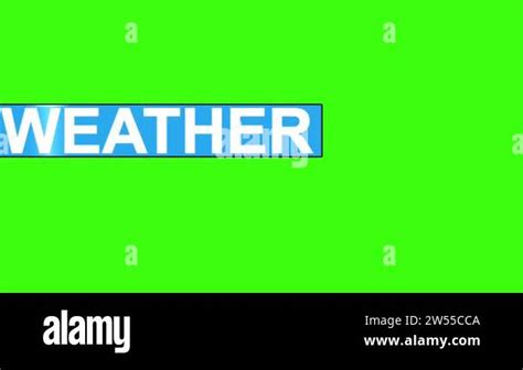 Heavy rain weather forecast animation in green screen. (transparent ...