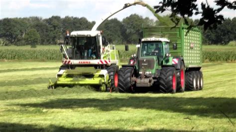 Gras H Ckseln Mit Fendt Bergmann Claas Youtube