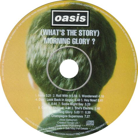 Car Tula Cd De Oasis What S The Story Morning Glory Portada