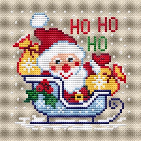 Christmas Santa Ornament Cross Stitch Pattern Santa Christmas Etsy