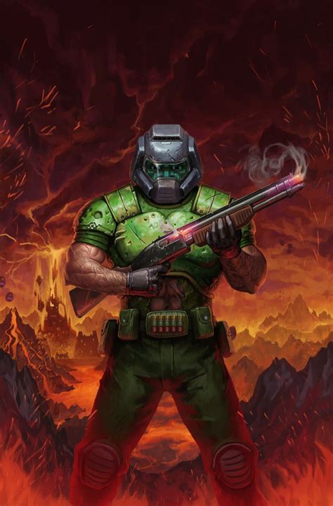 Doomguy Игровые арты Боевой молот Демонология