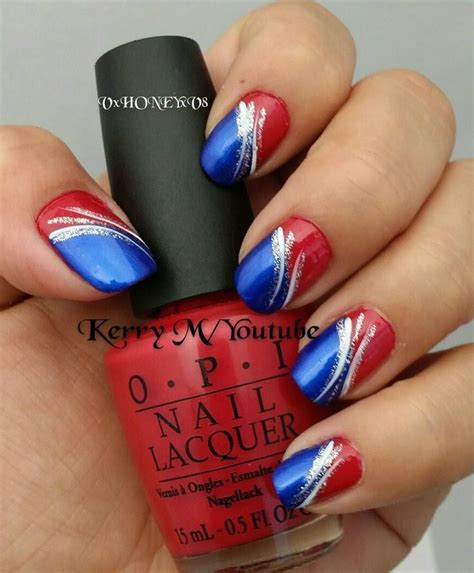 Th Of July Nails Red White And Blue Easy Fourth Of July Nails