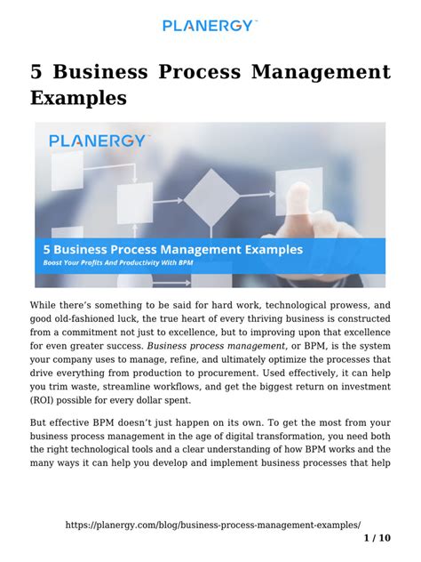 business process management examples  business process