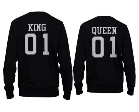 King And Queen Sweatshirts Couples Sweatshirts Matching Sweatshirts