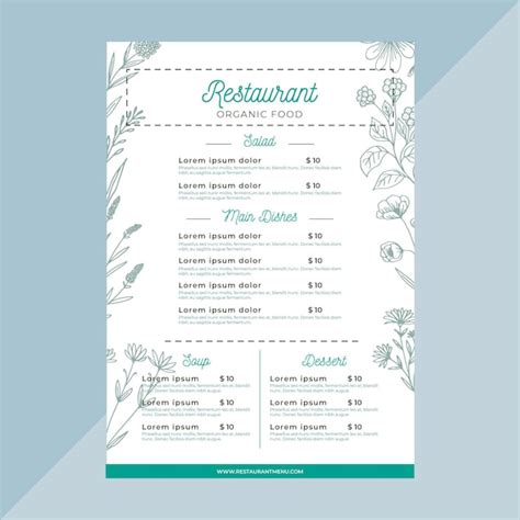 Free Vector | Creative restaurant menu template