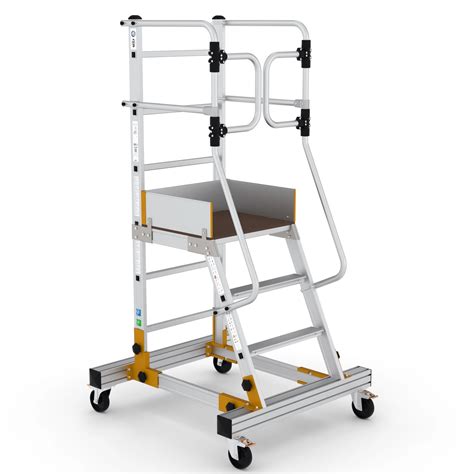 Mobile Steps with Safety Gate | Climb-It® Certified EN 131