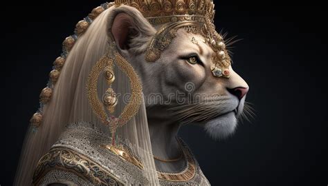 Fierce Majestic Lioness With A Regal Presence Digital Art