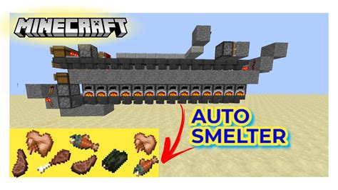 HOW TO MAKE A AUTO SMELTER IN MINECRAFT II AUTOMATIC FURNACE IN