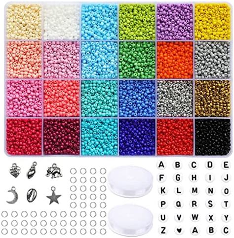 Pcs Seed Beads For Bracelet Making Kit Colors Mm Glass Beads