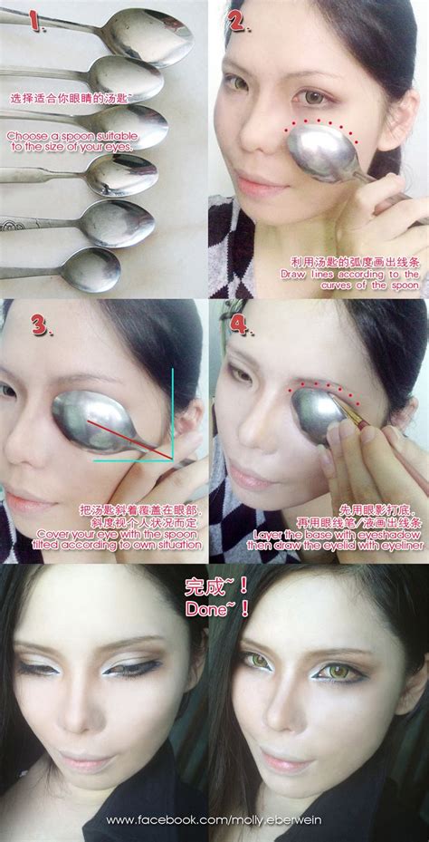 Cosplay Eyes Makeup Fake Double Eyelid Tutorial By Mollyeberwein