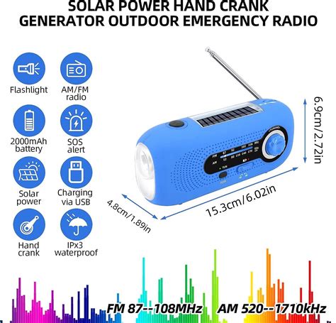 Radio Solaire Dynamo Radio Solaire Avec Alarme Sos Pour Les Urgences