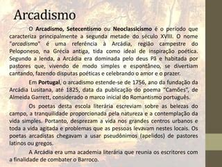 Arcadismo Ppt