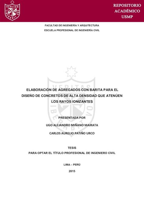 PDF elaboración de agregados con barita para el diseño de concretos