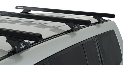 Heavy Duty Rltp Trackmount Black 3 Bar Roof Rack Rhino Rack Au