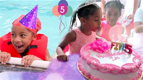 Zoe S 5th Bday Pool Party Vlog Youtube