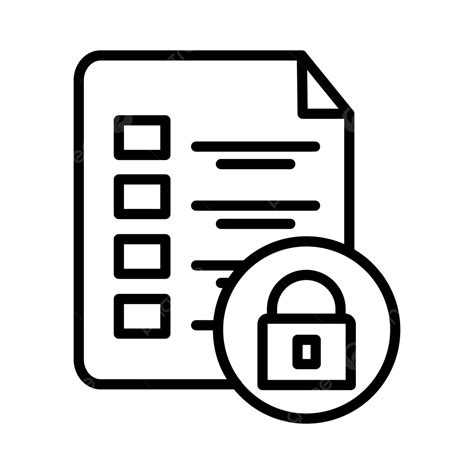 Data Security Line Icon Vector Compliance Data Policy Png And Vector