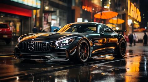 Premium Ai Image Black Mercedes Benz Cls Amg Showing The