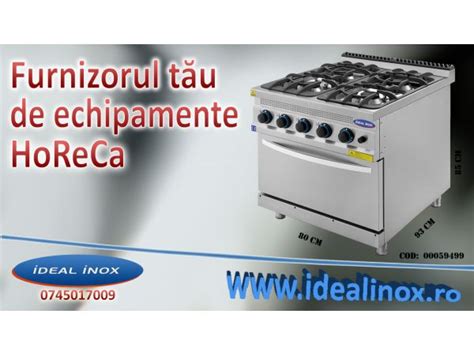 Masina De Gatit 4 Arzatoare Si Cuptor Ideal Inox Linia 930 Gaz Natural