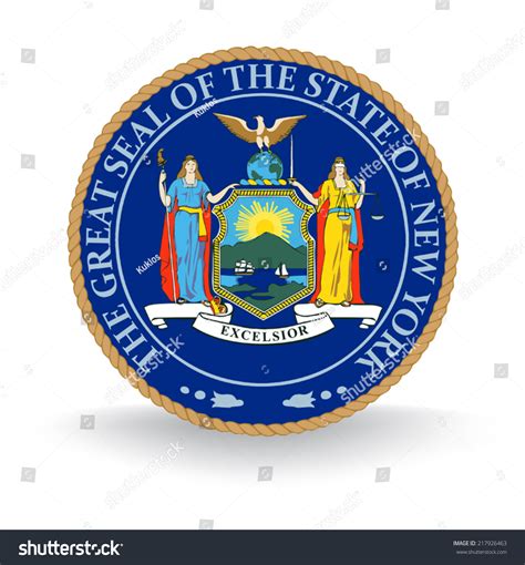 Great Seal State New York Stock Vector 217926463 Shutterstock