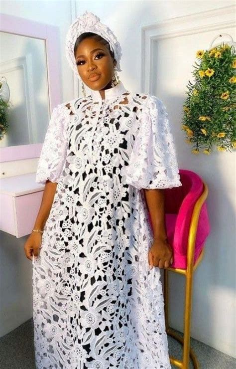 Lace Boubou White Lace Kaftan Dresses African Party Lace Etsy Canada