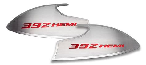 2015 2023 Challenger Door Badges With 392 Hemi Inlay Stainless Steel