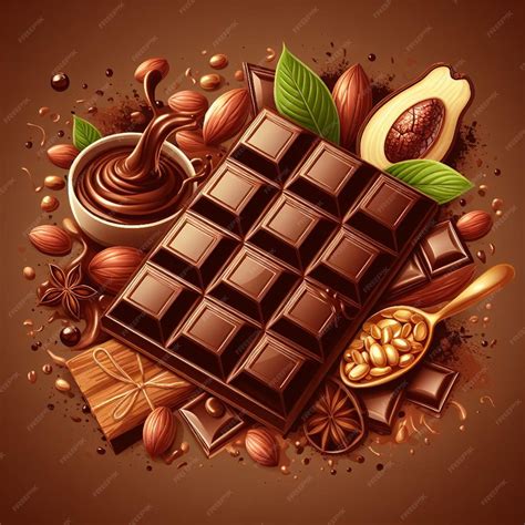 premium vector  poster   chocolate bar   picture