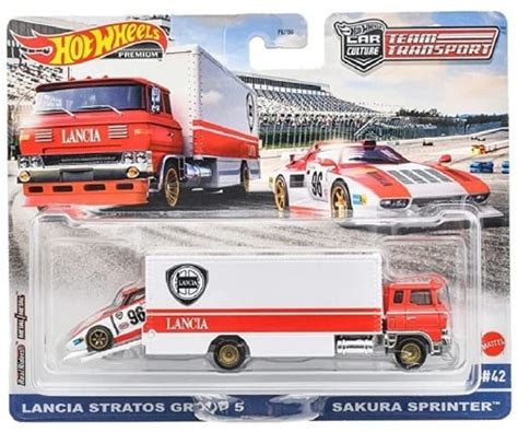 駿河屋 トランスポーターサクラスプリンター 積載車両ランチア ストラトス グループ Hot Wheels チームトランスポート HCR ホットウィール