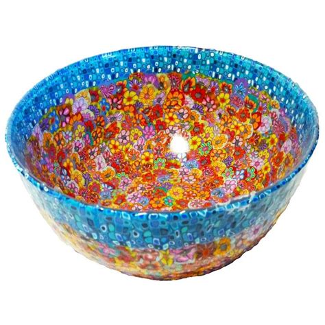 Colorful Large Glass Fruit Bowl 9 Inches Bowl Handmade Etsy In 2020 Centerpiece Bowl Glass