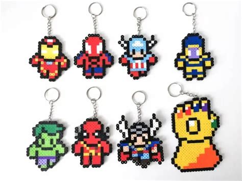 Llavero Figuras De Hama Beads