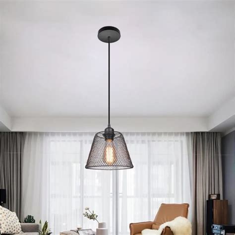 Tempas Lustre Luminaire Vintage Suspension Filaire R Tro Lampe Cage En